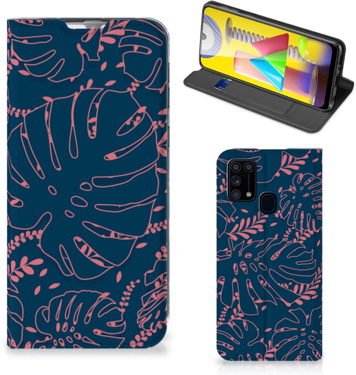 Samsung Galaxy M31 Smart Cover Palm Leaves