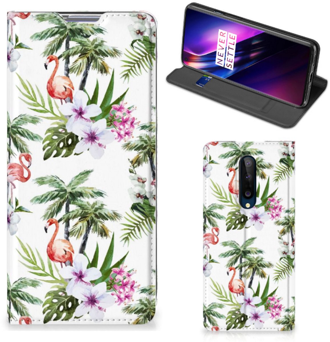 OnePlus 8 Hoesje maken Flamingo Palms