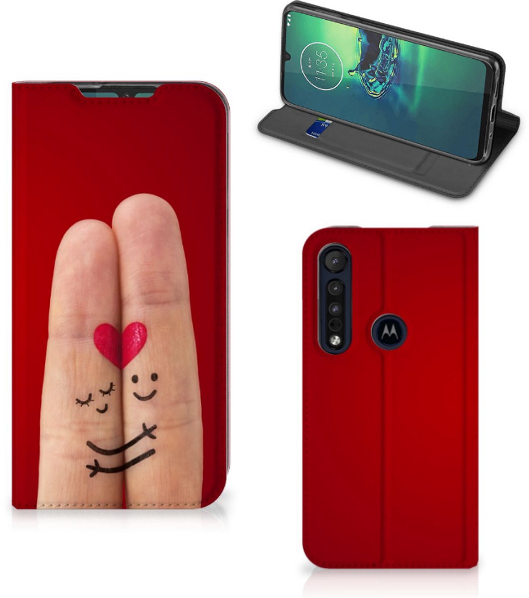 Motorola G8 Plus Hippe Standcase Liefde - Origineel Romantisch Cadeau