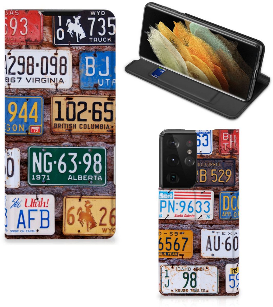 Samsung Galaxy S21 Ultra Stand Case Kentekenplaten