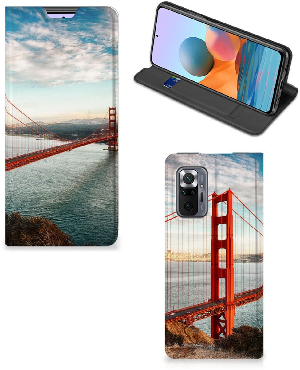 Xiaomi Redmi Note 10 Pro Book Cover Golden Gate Bridge