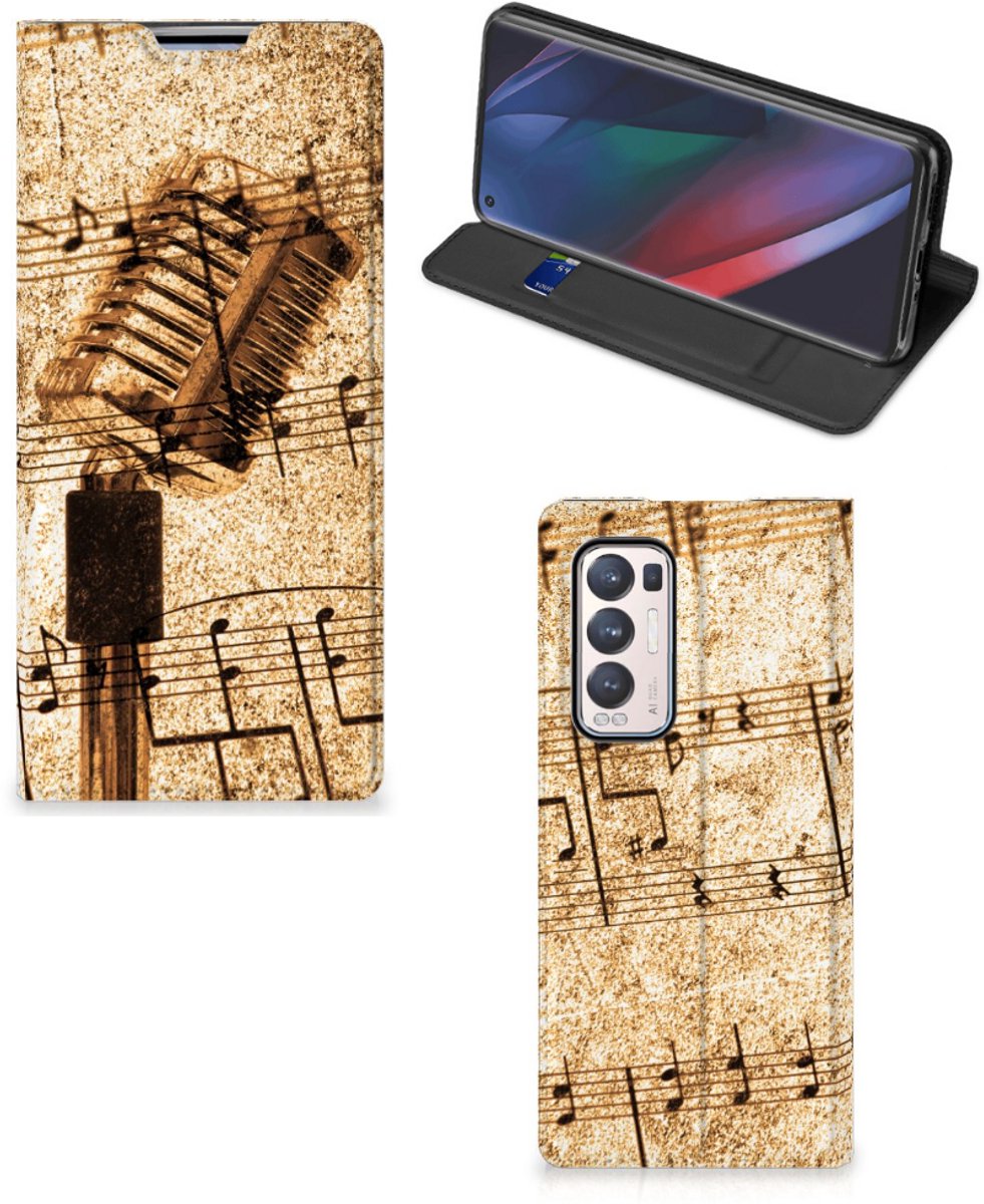 OPPO Find X3 Neo Stand Case Bladmuziek