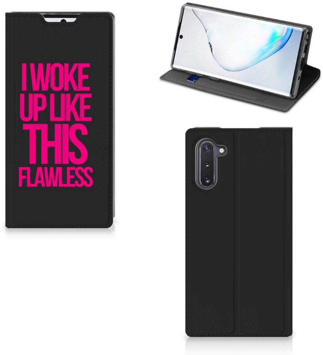 Samsung Galaxy Note 10 Hoesje met tekst Woke Up - Origineel Cadeau Zelf Maken