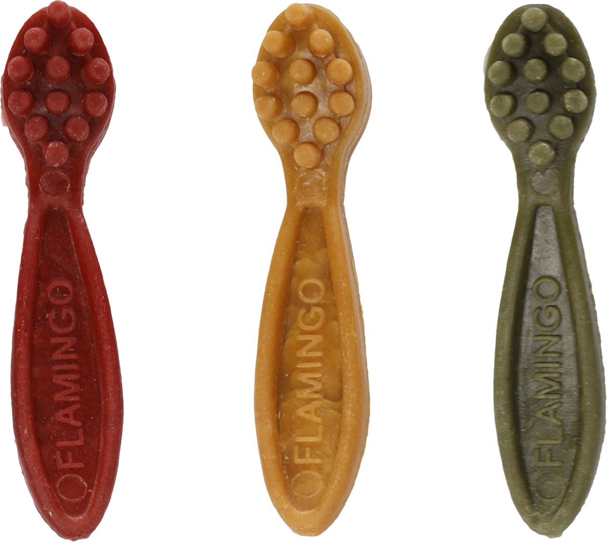 VEGGIE TANDENBORSTEL MET APPEL/AARD BEI/ANANAS 7,5CM 210ST 1,68KG DISPL