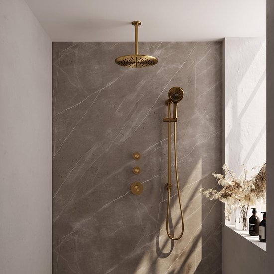 douchebevestigingsset, 1828 x 1828 x 32 mm douchebakset met ABS middenflens, waterdichte