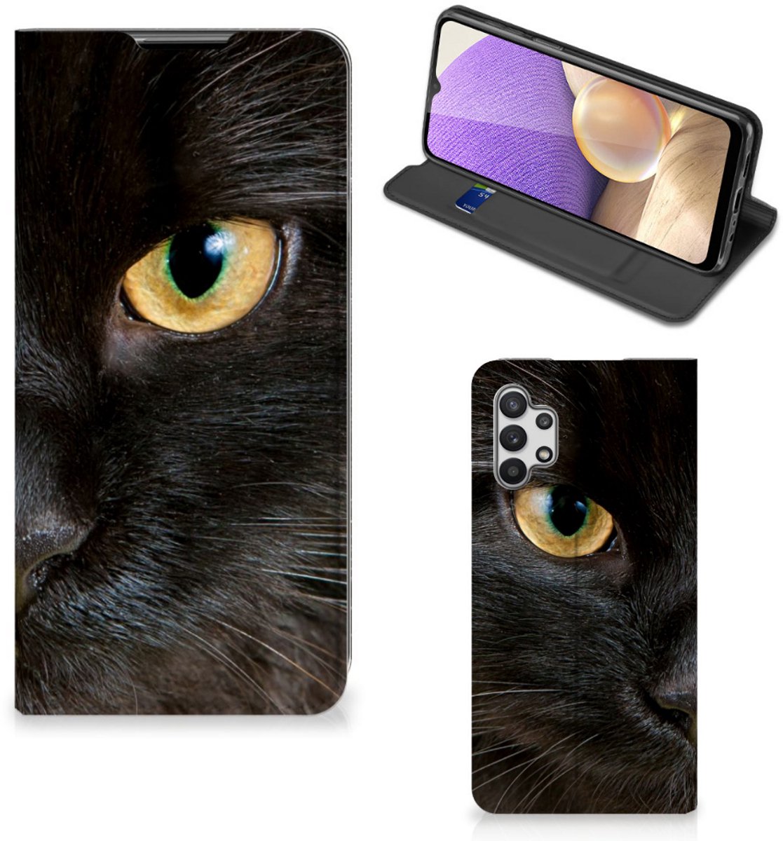 Samsung Galaxy A32 5G Hoesje maken Zwarte Kat