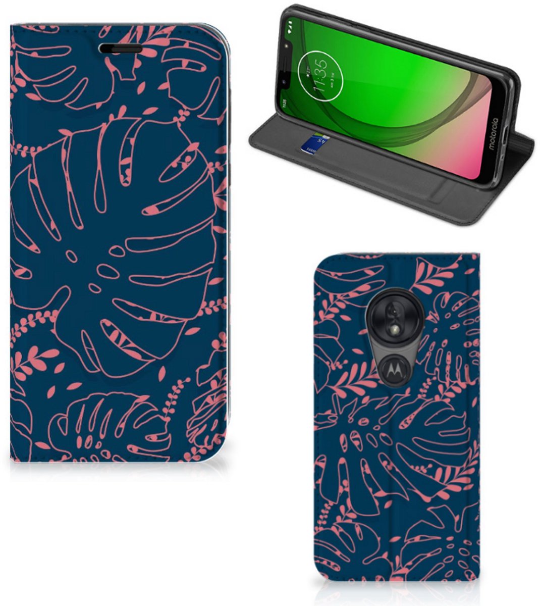 Motorola Moto G7 Play Smart Cover Palm Leaves