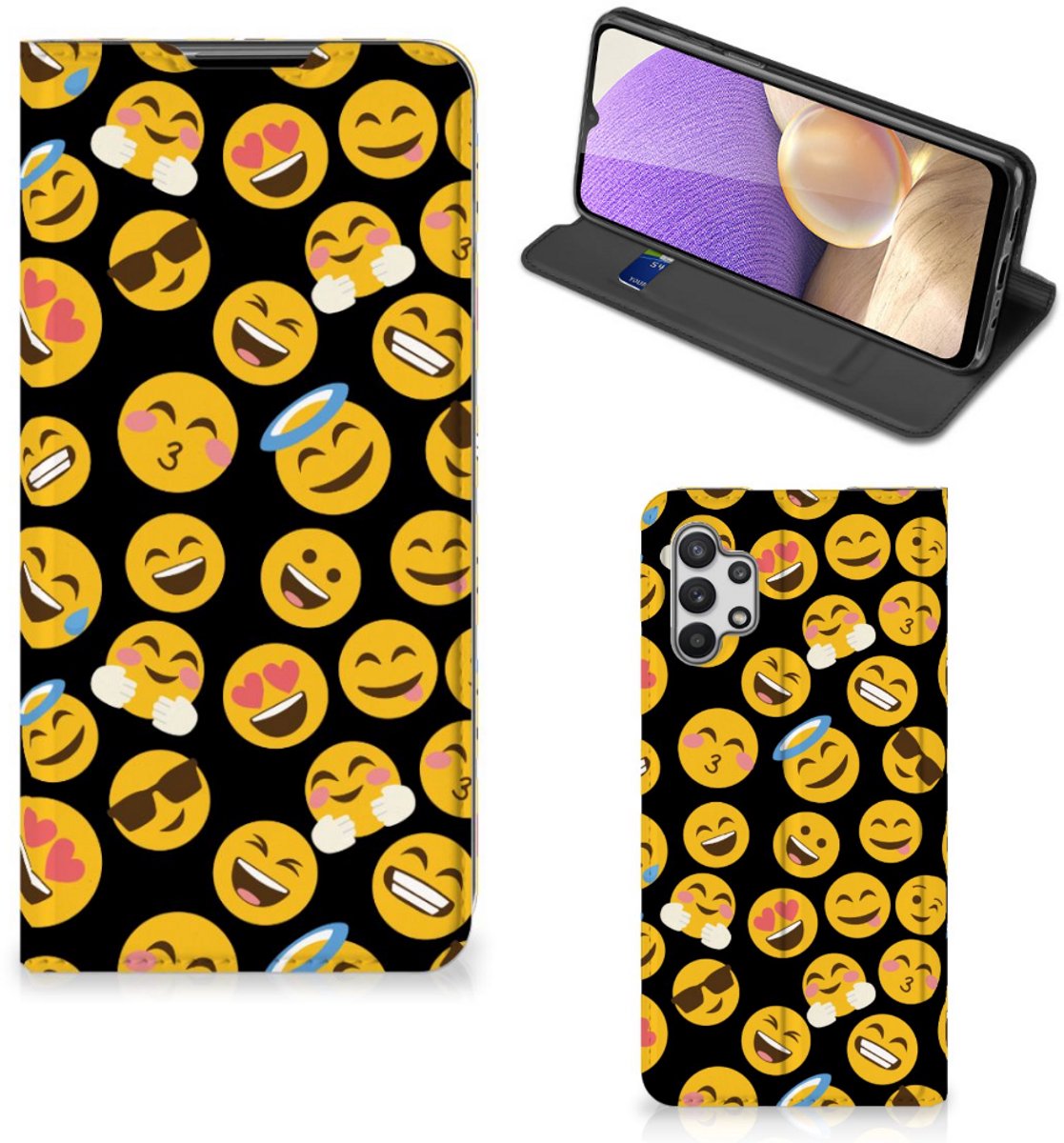 Samsung Galaxy A32 5G Hoesje met Magneet Emoji