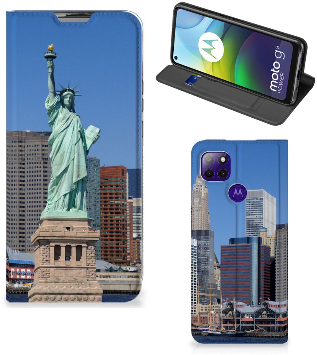 Motorola Moto G9 Power Book Cover Vrijheidsbeeld