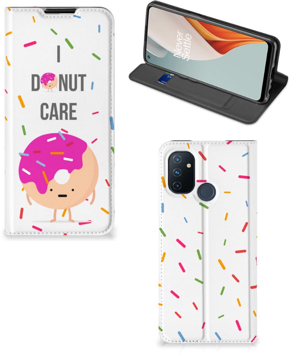 OnePlus Nord N100 Flip Style Cover Donut Roze