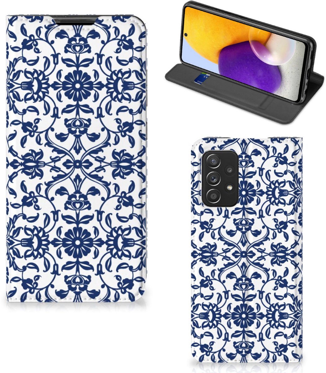 Samsung Galaxy A72 (5G/4G) Smart Cover Flower Blue
