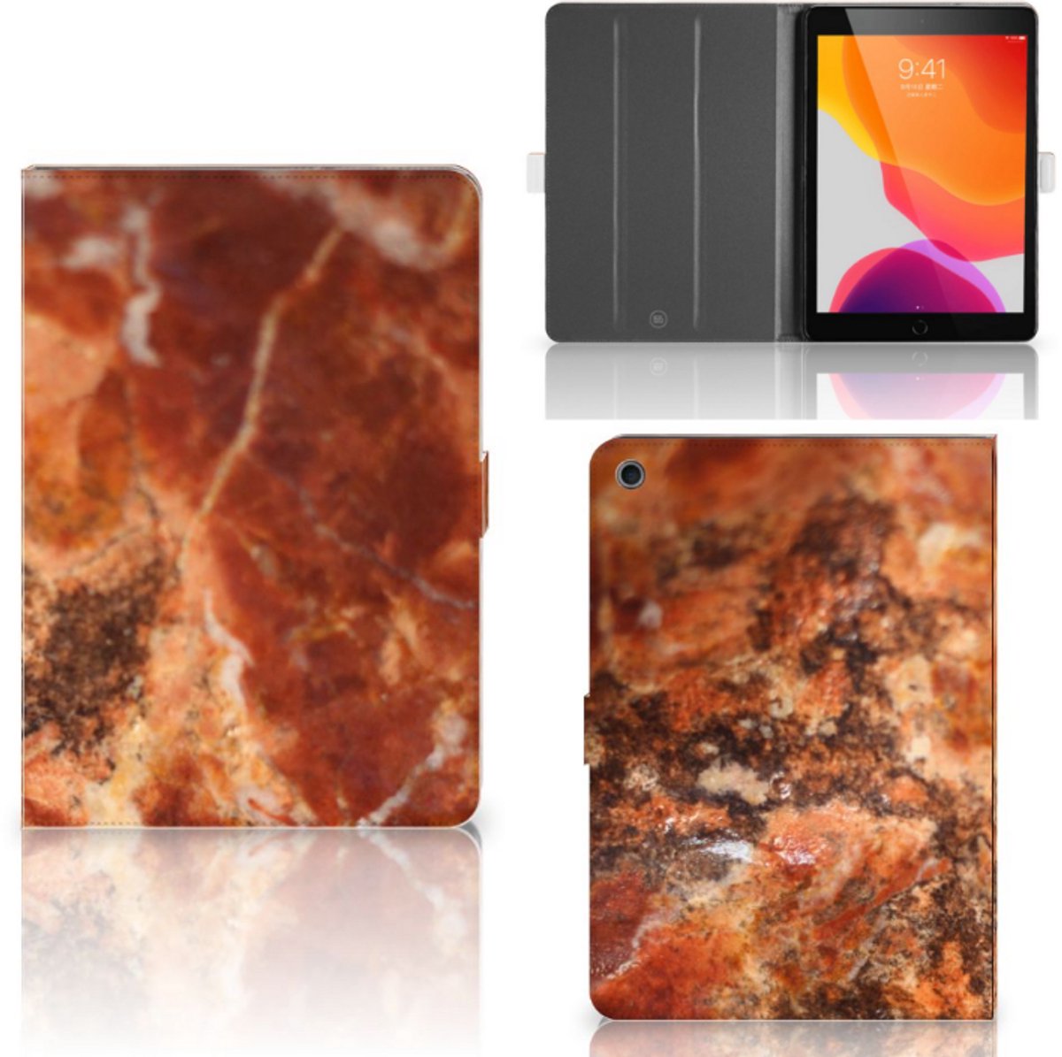 iPad 10.2 2019 | iPad 10.2 2020 | 10.2 2021 Leuk Tablet hoesje Marmer Bruin