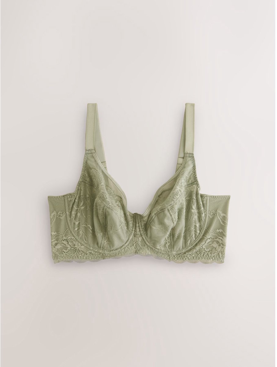 Next Dames - F-K beha met kant, volledige cups, zonder vulling voor ultieme ondersteuning - Groen Green