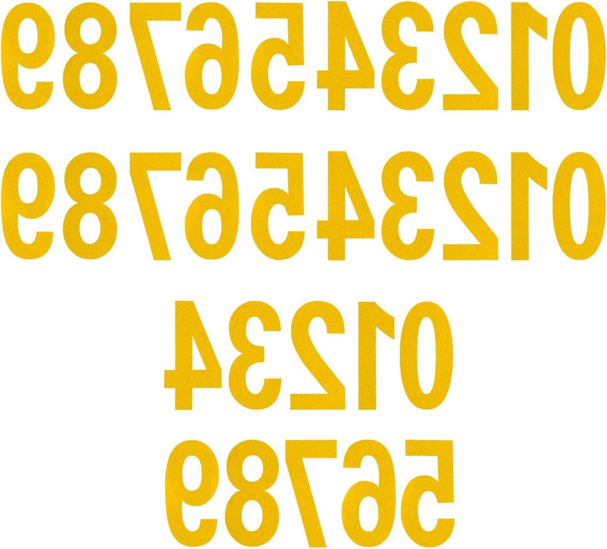 30 Stuks 10cm Reflecterende Huisnummer Stickers 0-9 voor Buiten, Deur, Raam en Auto's (Goud)