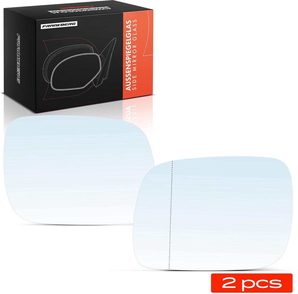 Frankberg 2x Spiegelglas Buitenspiegel Voor voor VW