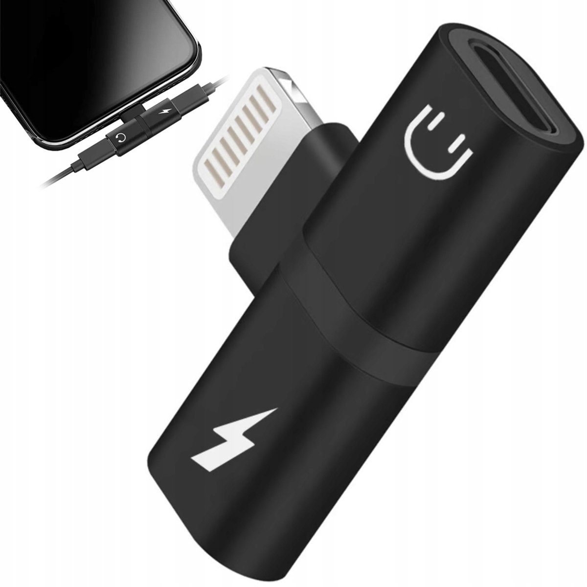 Adapter Splitter - voor Iphone - Opladen & audio - dubbele poorten - Apple