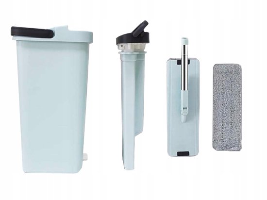 Yongkang Yiyu - Plat Mop met Emmer - 3x Microvezel - Tweevoudig Compartiment — afbeelding 3