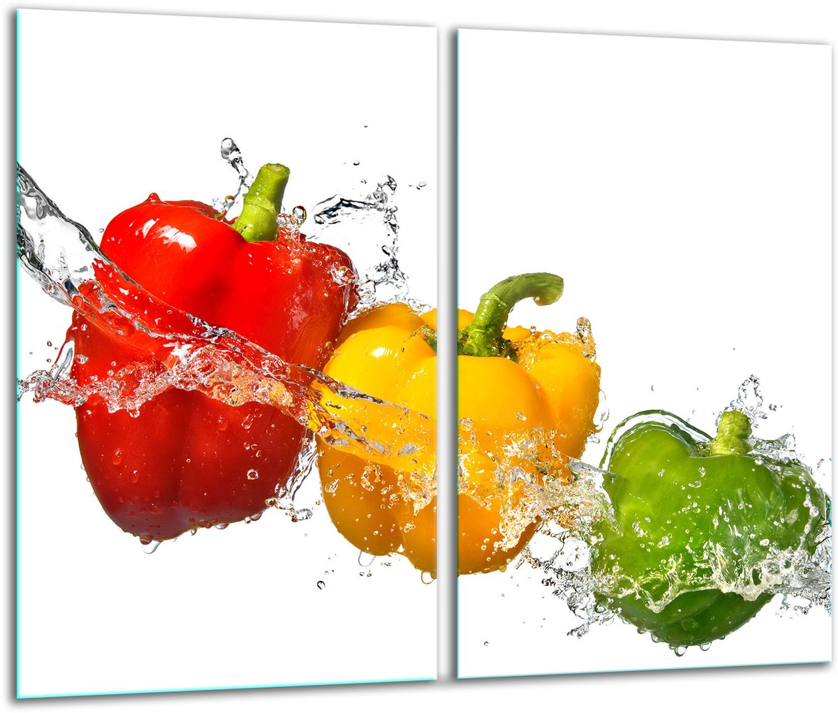 TMK ArtDeko - Snijplank - Glas - Paprika Motief - 30x52cm