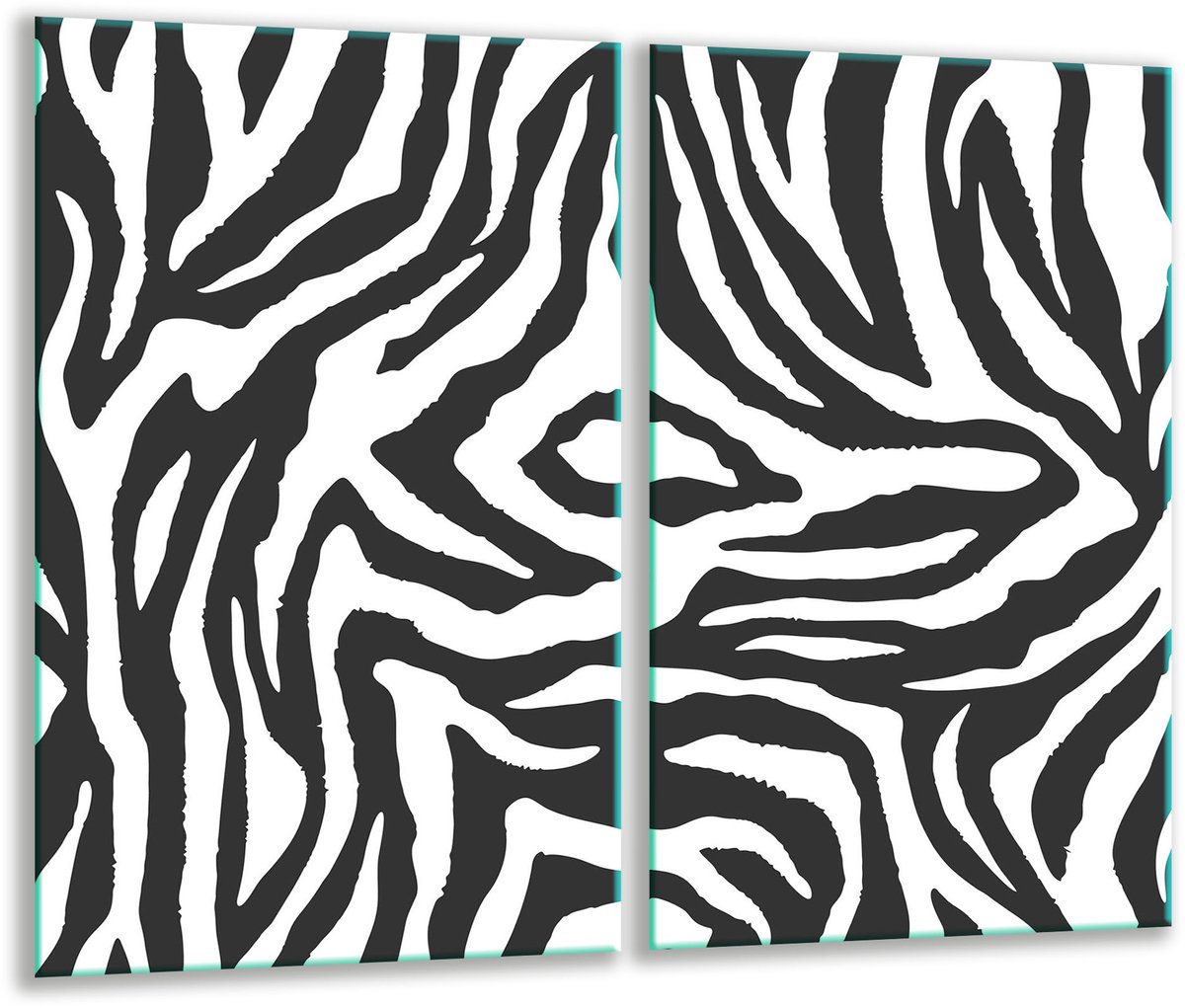 TMK ArtDeko Serie - Glazen Snijplank - 2x 30x52 - Inductiebescherming - Kleurrijk Ontwerp