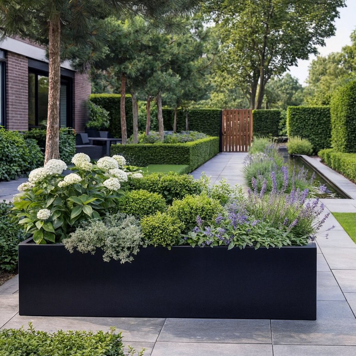 STEAEL VARNI – Stalen Plantenbak – 120 x 40 x 40 cm – Zwart