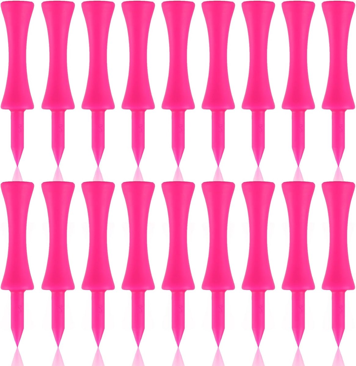 60pcs Roze Golf Tees - Plastic Driver Golf Tees Set - 60 x 12mm Golf Accessoires - Schokbestendige Plastic Golf Tees - Herbruikbare Tees Golf voor Golfers om te Oefenen - Geschenk voor Golfers of