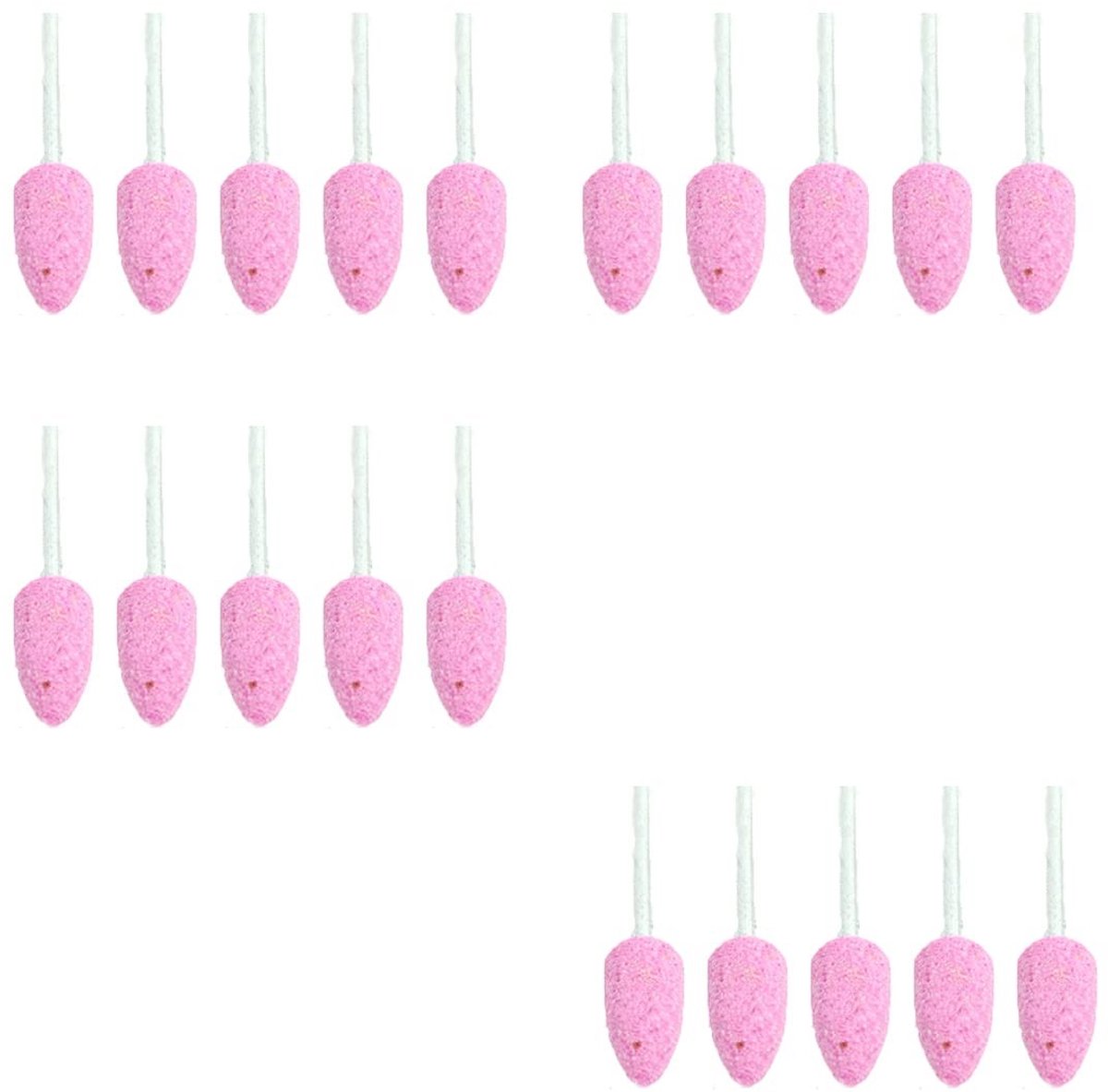 Vt products - Slijpsteen bits - Schurende gereedschappen - Lange levensduur - Roze en zilver - Voor slijpen en reinigen - 20 stuks