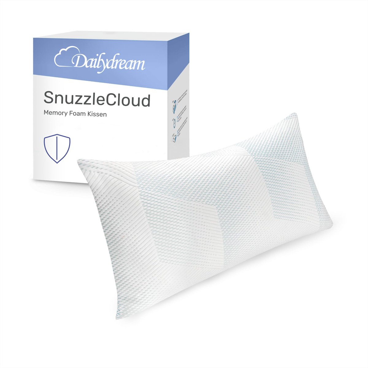 Ergonomisch kussen SnuzzleCloud, 80x40x20 cm, wit