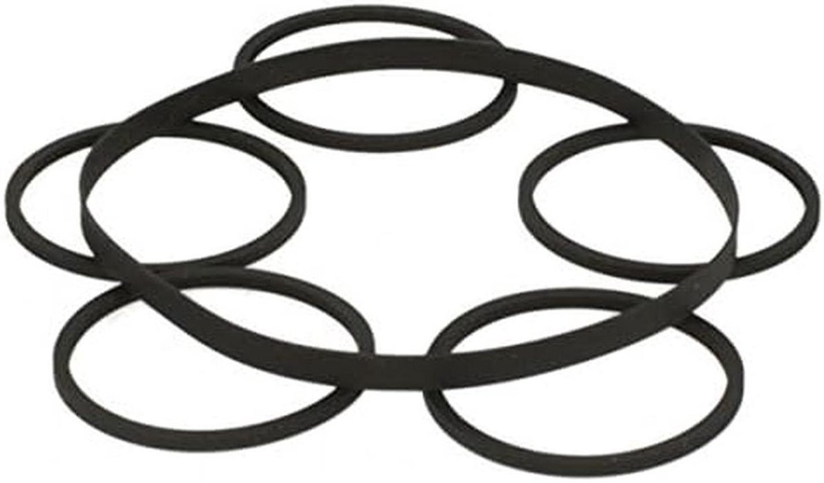 Snaar Set - Cassette Riemen - Muziek Afspelen - Belt-driven - 1 Platte Riem 5 Vierkante - Zwart