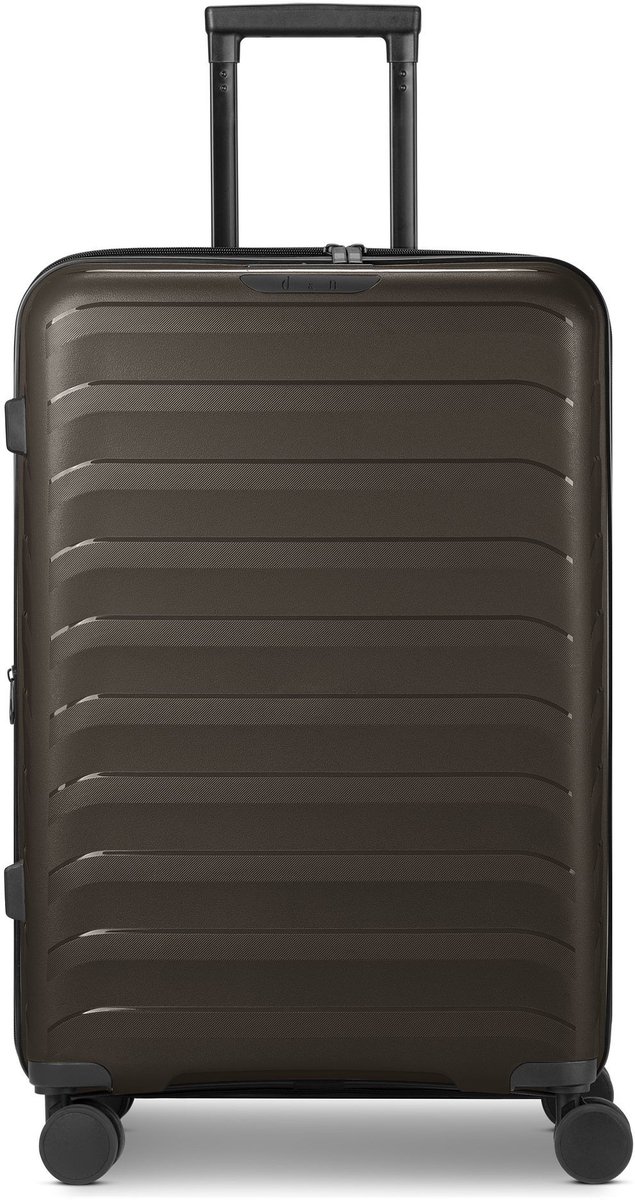 d & n Toronto 4 wielen Trolley M 65 cm met uitbreidingsplooi - Harde bagage - TSA slot - mocha brown