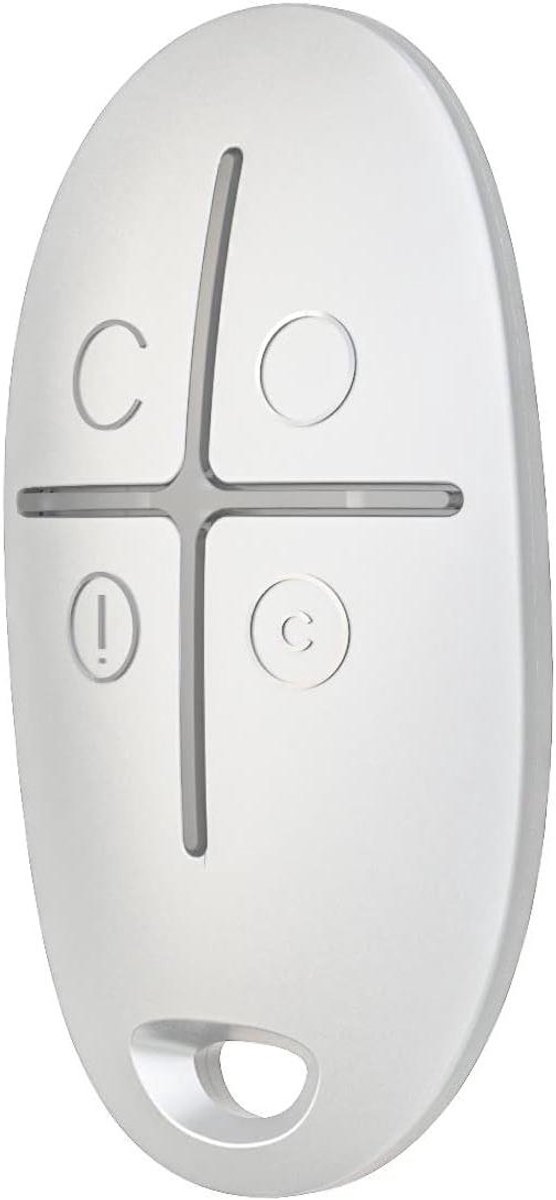 Afstandsbediening Beveiligingssysteem - Zakafstandsbediening Alarm - Veiligheidsmodi Regelen - Noodknop Functie - 6.5 x 3.7 x 1 cm - Wit