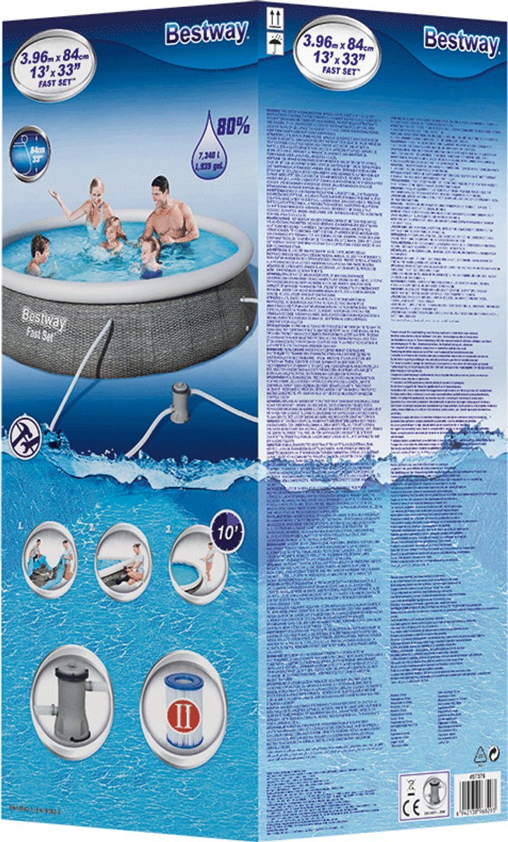 Bestway Fast Set zwembadset - Ø 396 x 84 cm