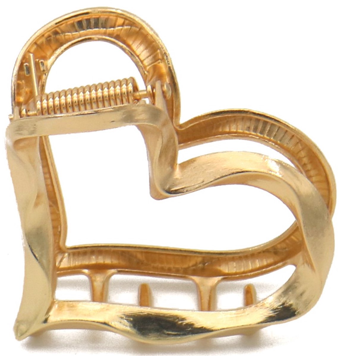 Metalen haarklem - hart - 6 cm