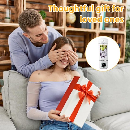 Mini Blender - 700 ml - Blender To Go - Draagbare juicer - Smoothie maker - Fruitpers - Sapmachine - Blender draadloos - USB Oplaadbaar - voor thuis, sport, outdoor, reizen, sportschool - wit van Merkloos — afbeelding 2