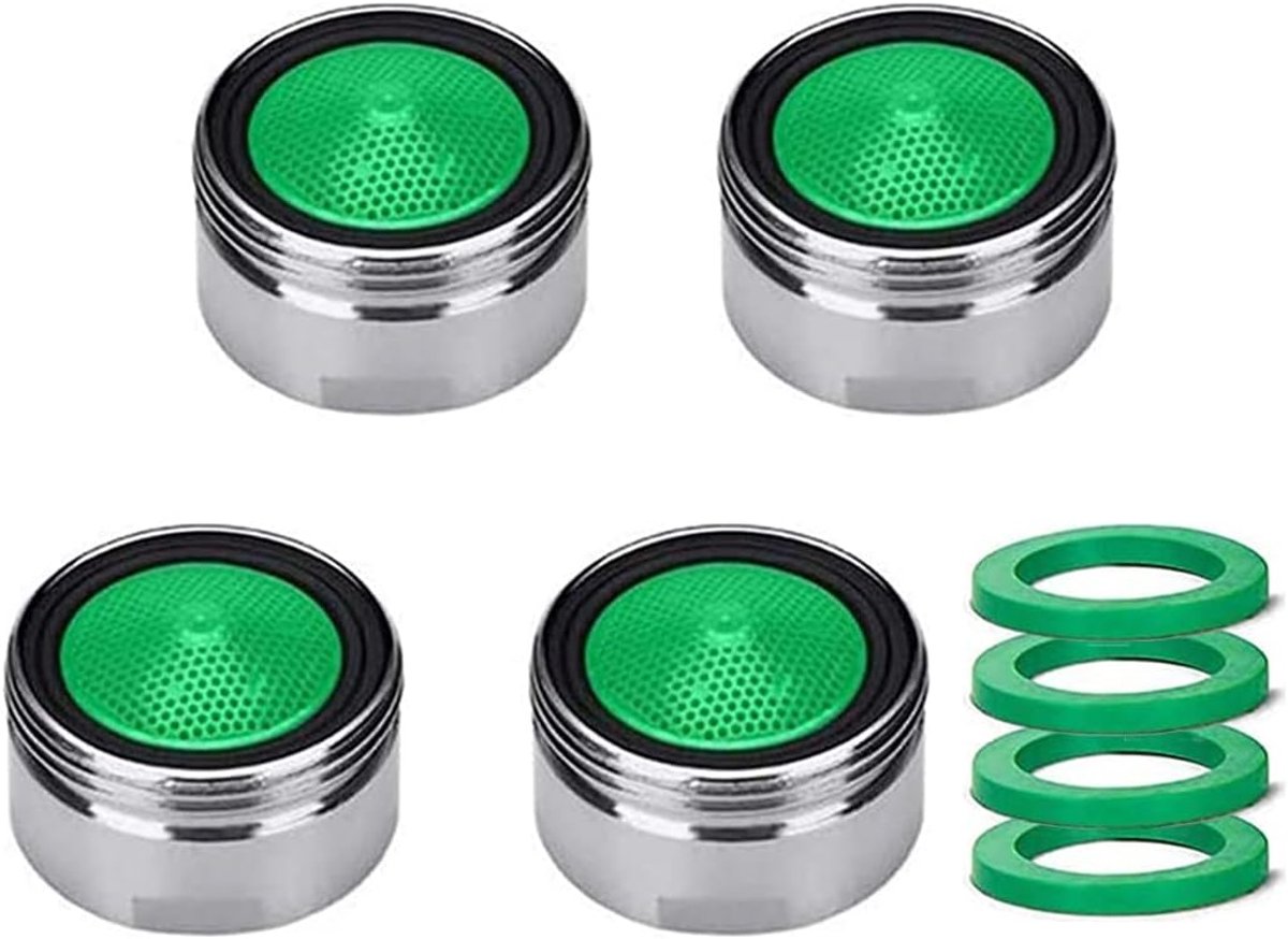 M18/M20/M22/M24/M28 - 4Pcs Aerator Faucet Filter - Taps Sink Aerator Nozzle met ABS Filter - Geschikt voor Keuken en Badkamer Taps - Male Thread (M24)