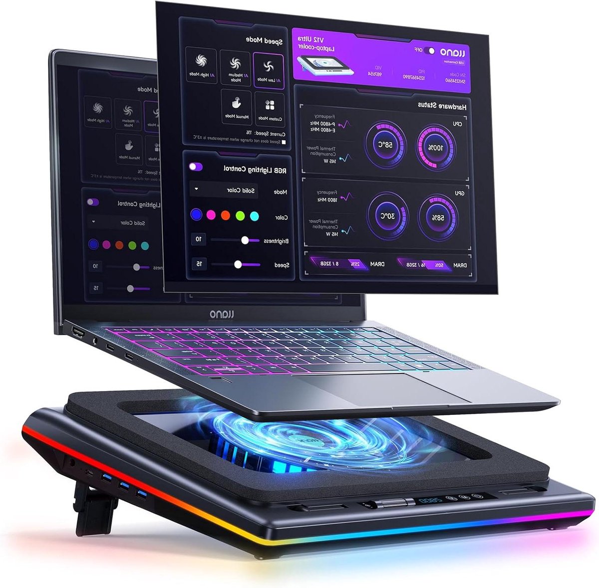 Laptop Cooler - Laptop Stand - Laptop Verhoging - Standaard - Cooling Pad - ventilator