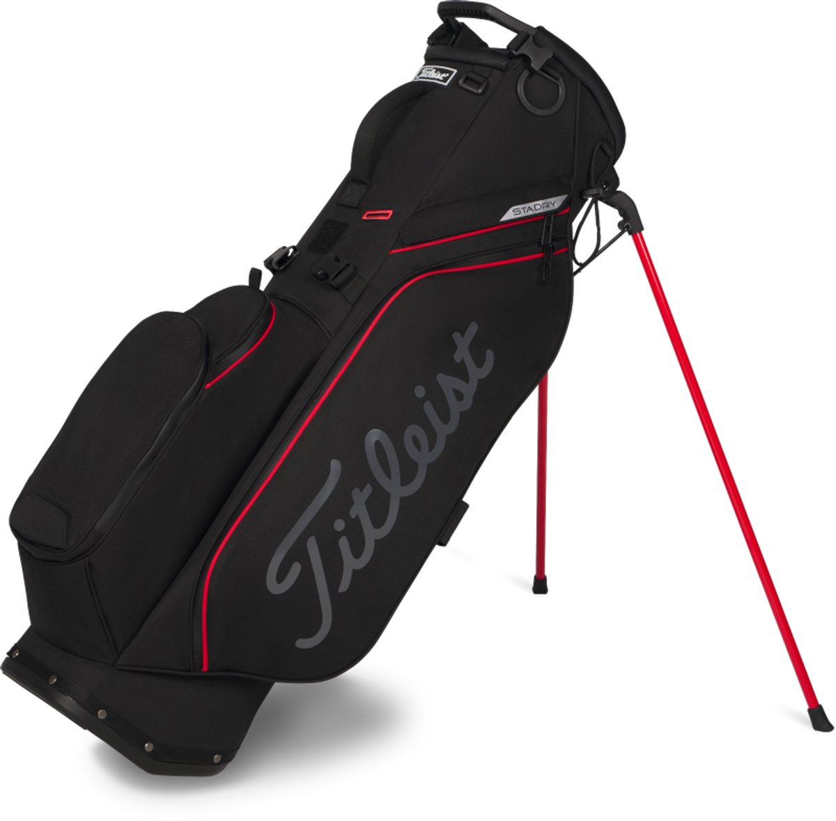 Titleist Players S4 Stadry standbag zwart rood