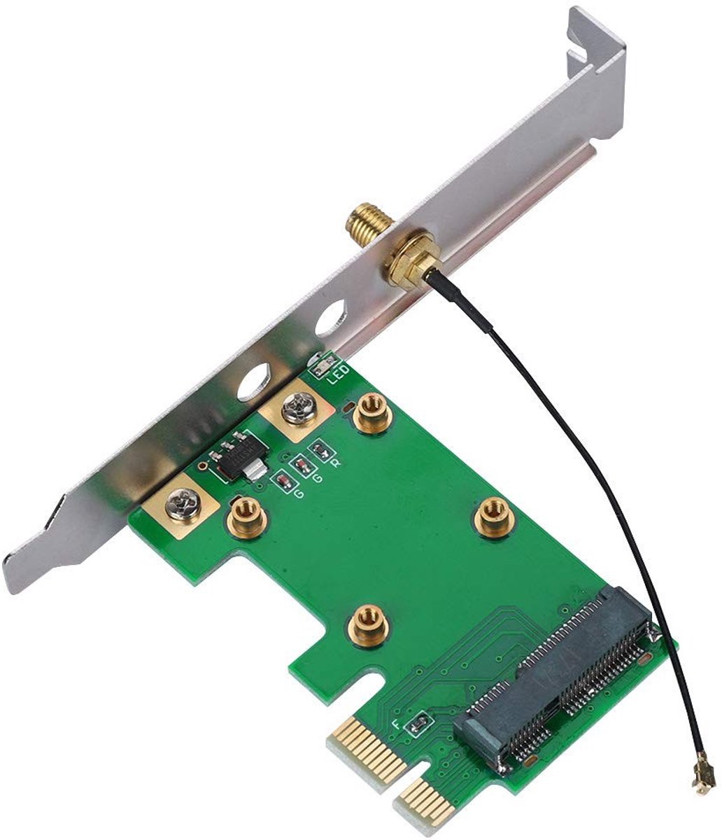 ONF3 - Extender Riser-kaart - PCI-E-minikaart - Eenvoudige installatie - 12,2 cm hoogte - Ondersteunt draadloze netwerkkaarten - Geschikt voor d...