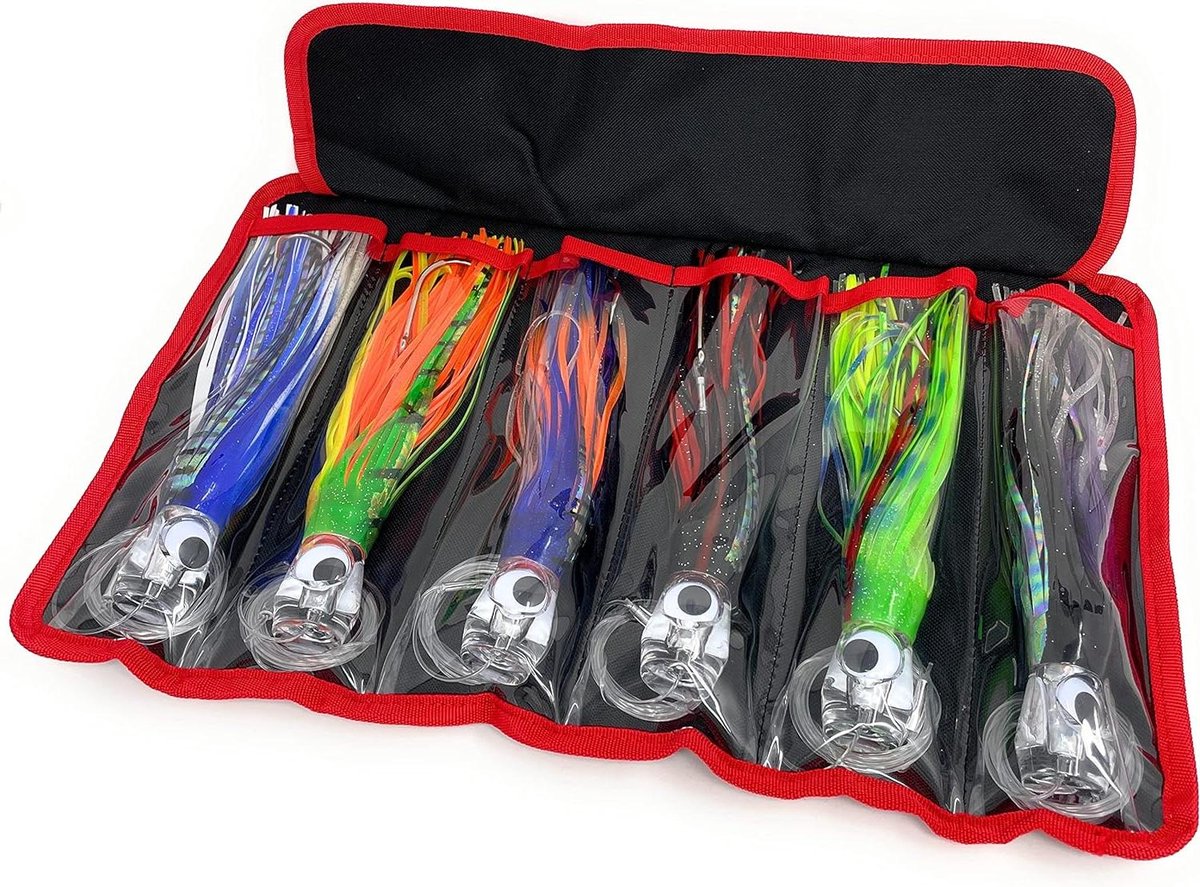 Trollen Lokken - Vis Lokaas - Big Game Vissen - 9 Inch Groot - 6 Stuks - Gemengde Kleuren