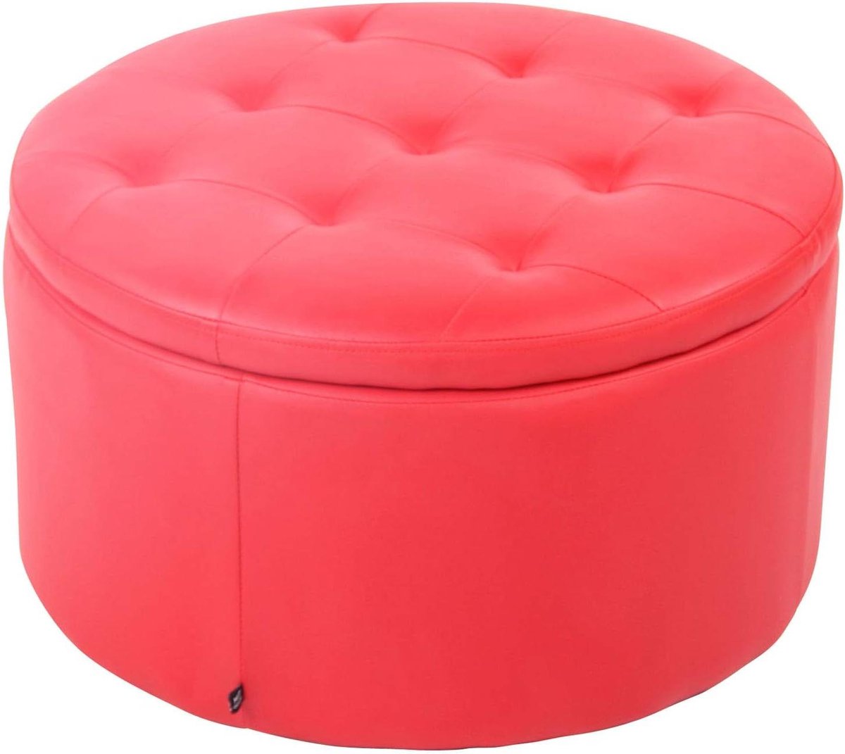 CLP Evora Hocker, Kleur:rood, materiaal:Imitatieleer