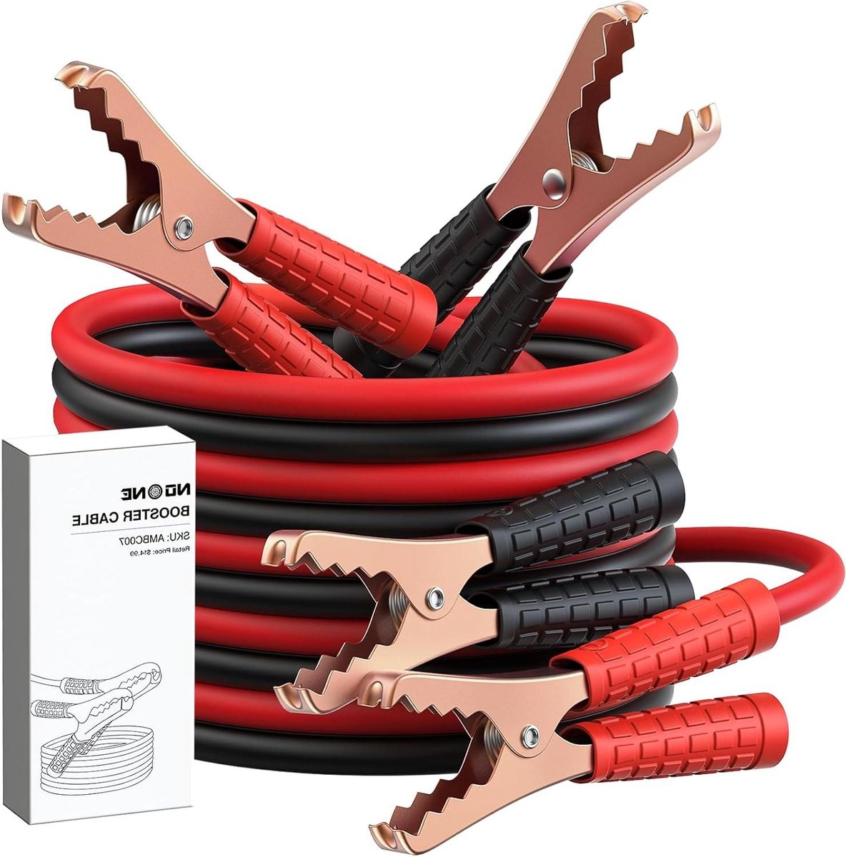 Startkabels Auto - Boosterkabels Accu - Noodgeval Onderweg - 200A Piekstroom - 10 Meter Lengte - Rood Zwart