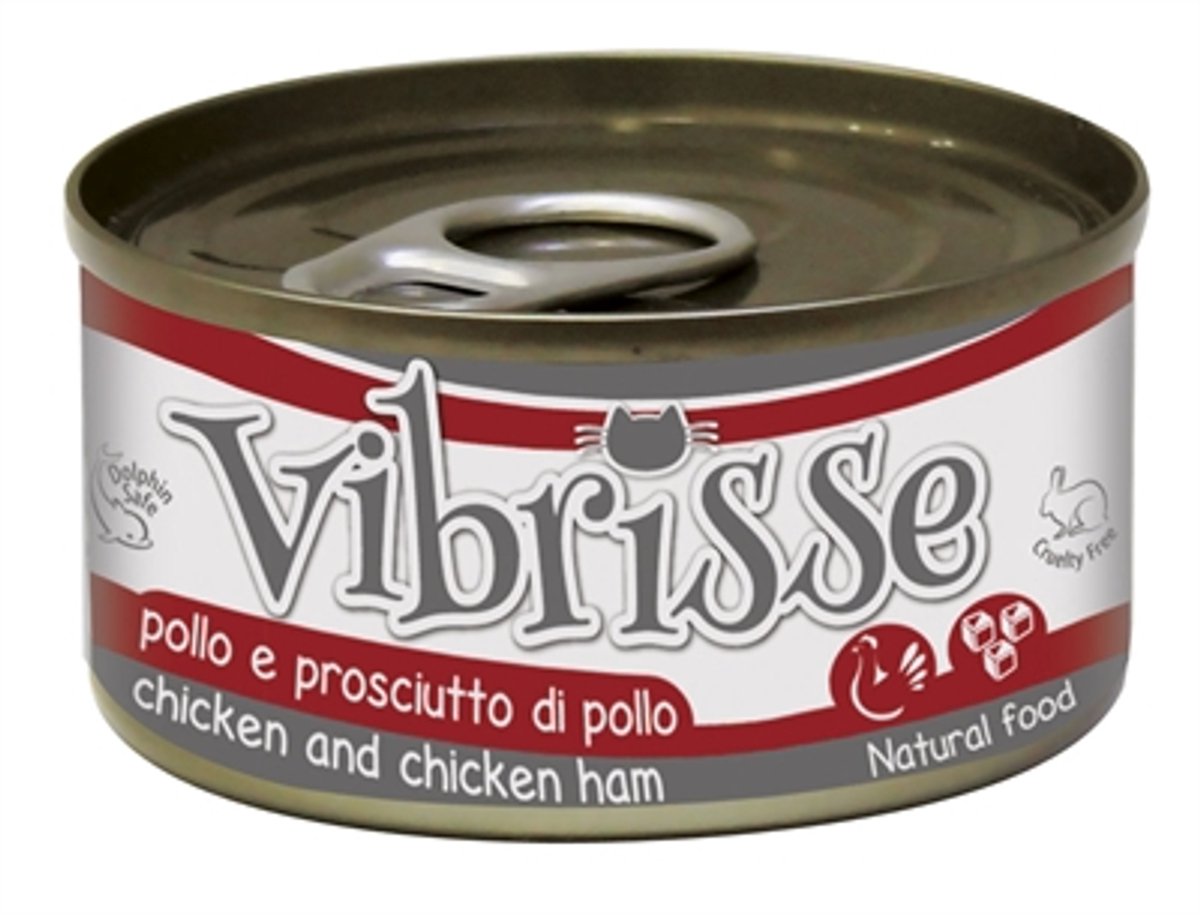 Vibrisse Vibrisse Kat Natvoer Kip - Vochtige Voeding zonder Toevoegingen - 24x70gr