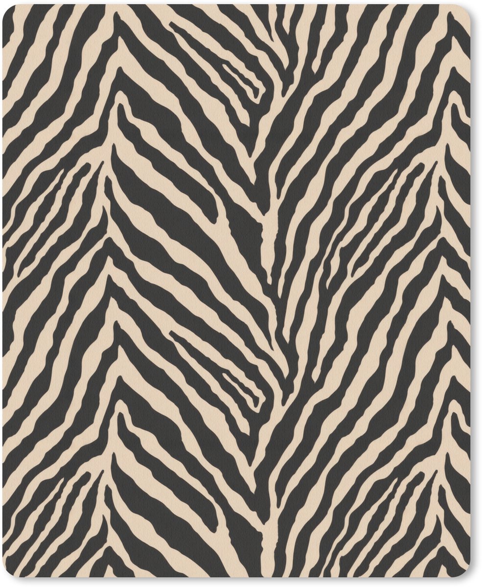 Muismat 12x16 cm - Mousepad Zebra - Klassiek - Zwart - Muismatten