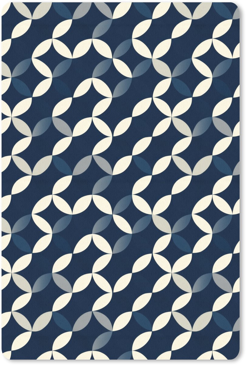 Muismat 13x20 cm - Mousepad Abstract - Patroon - Blauw - Muismatten