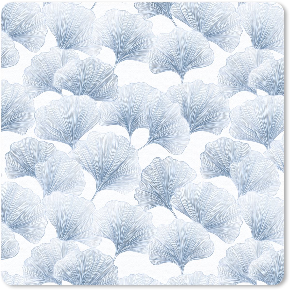 Muismat 20x20 cm - Mousepad Waaier - Modern - Blauw - Muismatten
