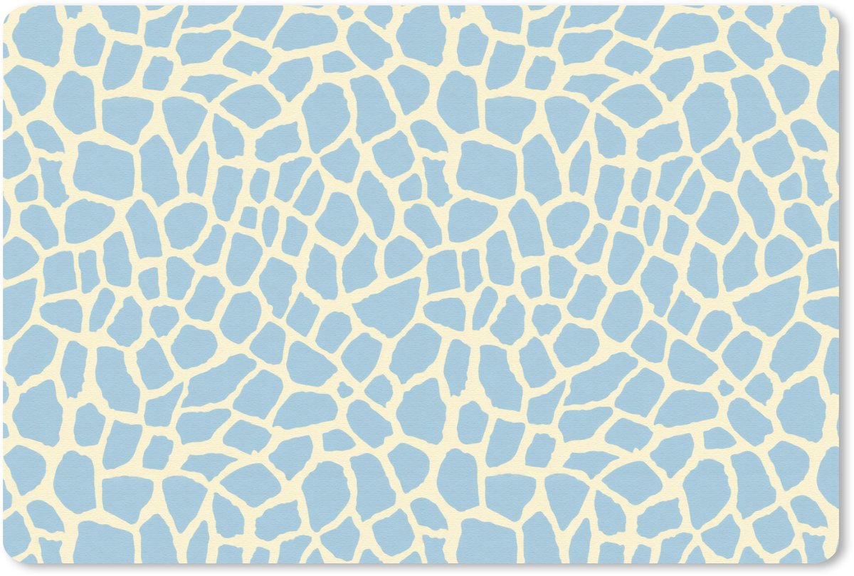 Muismat 13x8 cm - Mousepad Giraf - Modern - Blauw - Muismatten
