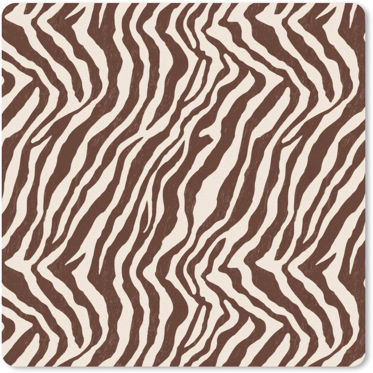 Muismat 30x30 cm - Mousepad Zebra - Patroon - Zwart - Wit - Muismatten