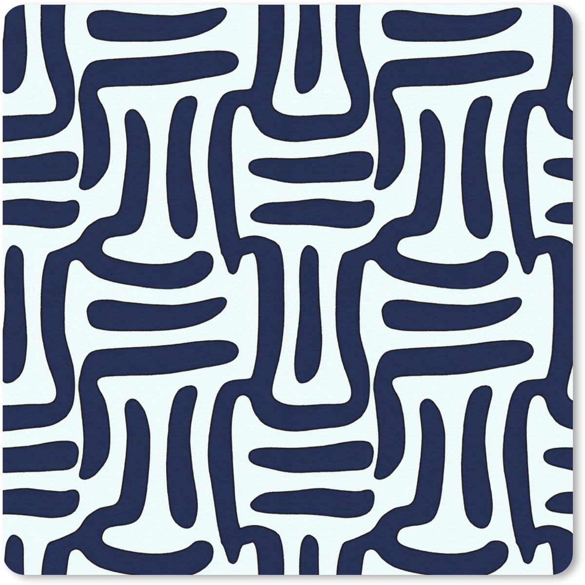 Muismat 30x30 cm - Mousepad Abstract - Modern - Blauw - Muismatten