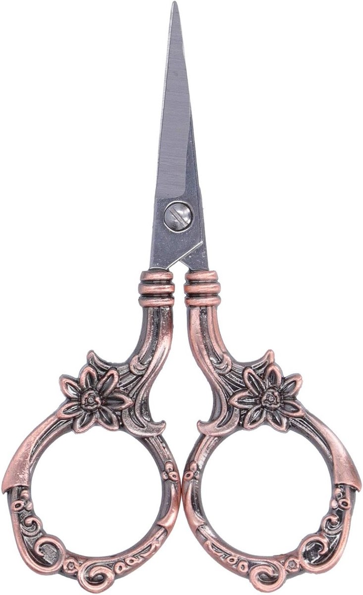 Vintage Europese Stijl Borduurschaar 3.5 Inch, Handgemaakte Schaar voor Naaien, Creatief Gereedschap voor Naaldwerk en Kunstprojecten