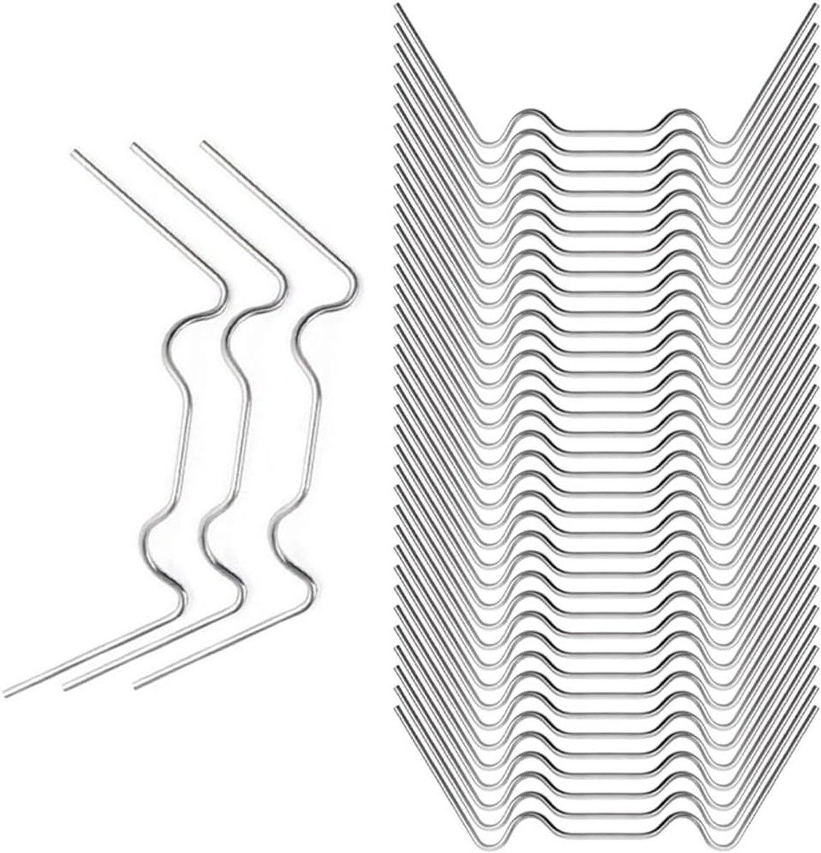 100 RVS Klemmen voor Kassen - Duurzame Klemmen voor Platen en Holle Kamers, Stormbestendige Accessoires voor Kassen en Tuinbouw