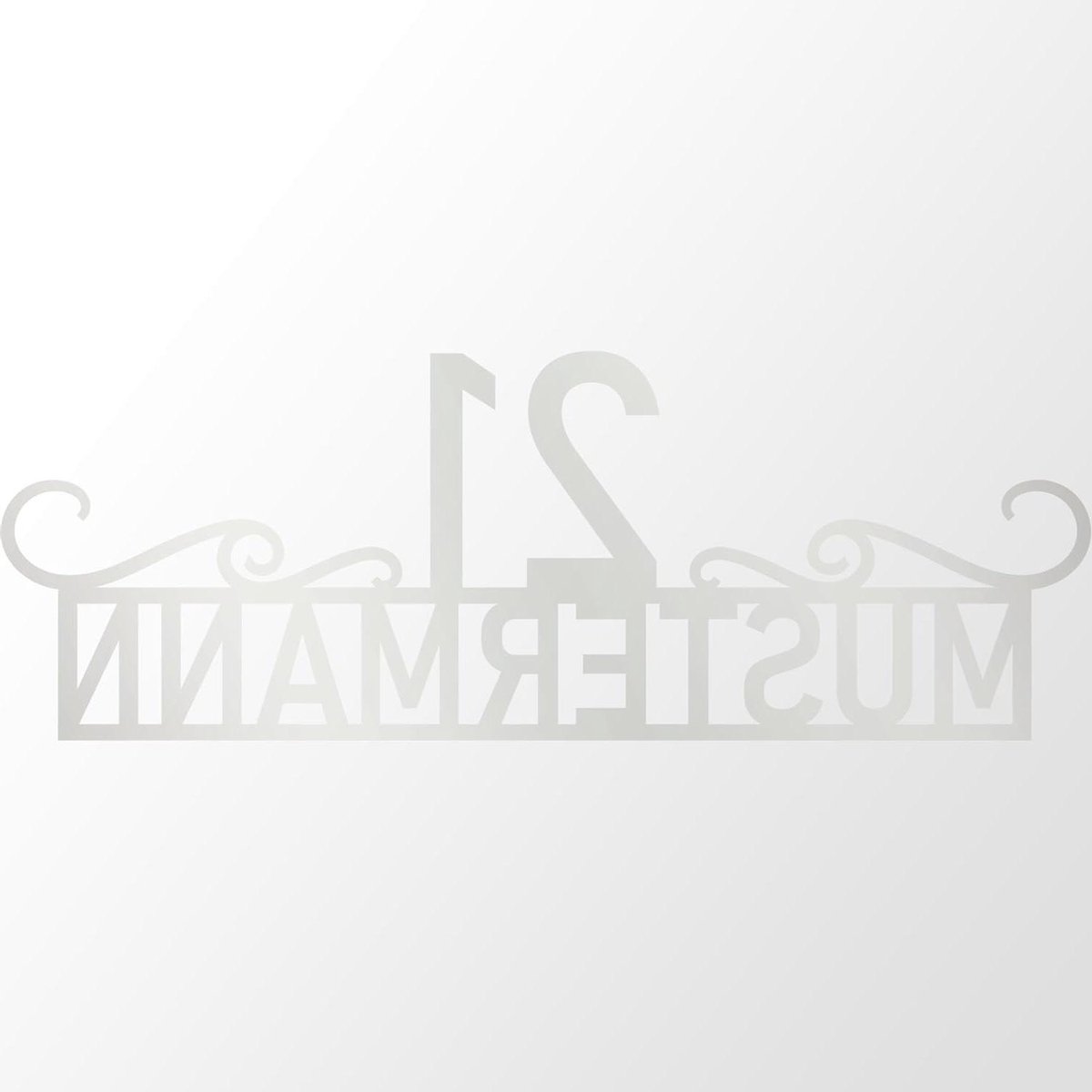 Deurbord Aluminium Composiet - Naambord Huisnummer - Personaliseren Huis - 3mm Materiaal - 50 cm - Wit